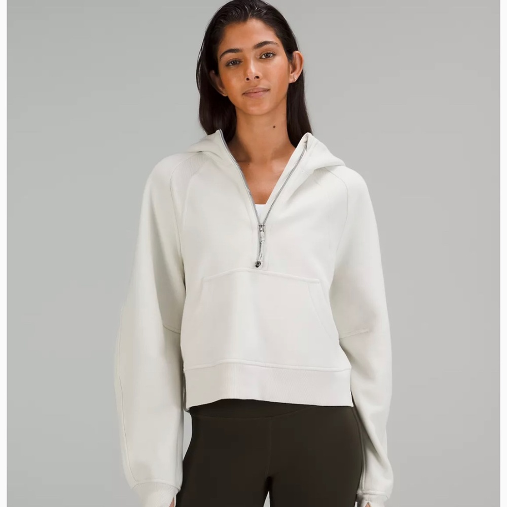 Lululemon Oversized Half-Zip Scuba Hoodie BONE M/L